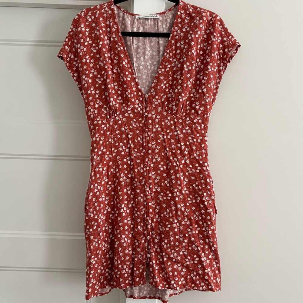 Abercrombie & Fitch Red Floral Mini Dress